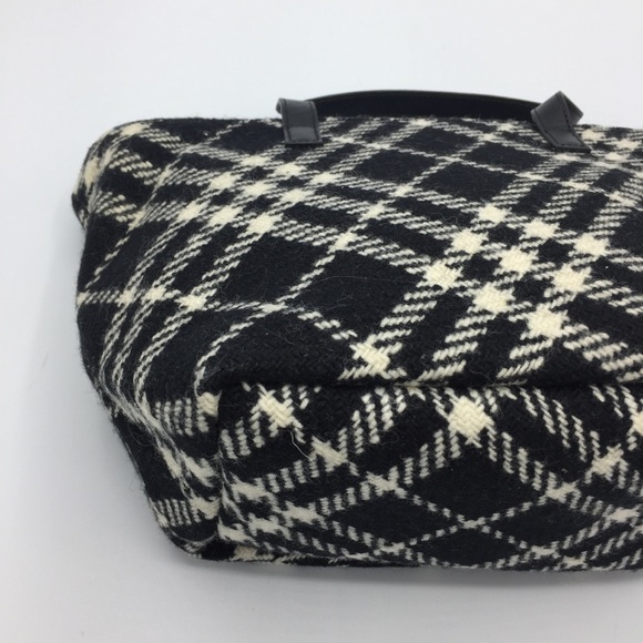 Burberry London Small Wool Check Purse Bag - Picture 14 of 17